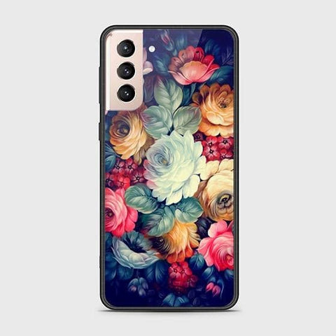 Samsung Galaxy S21 Plus 5G Cover - Floral Series 2 - HQ Ultra Shine Premium Infinity Glass Soft Silicon Borders Case