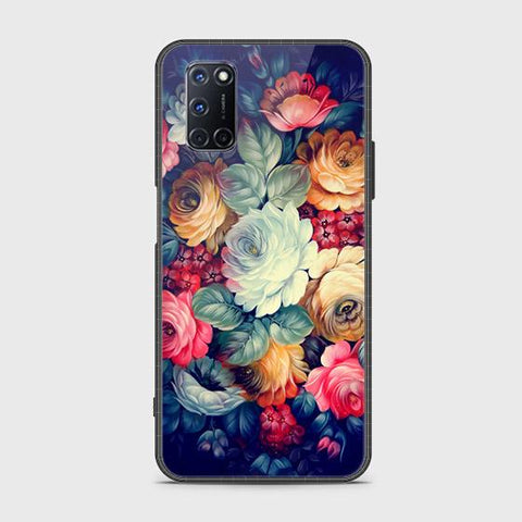 Oppo A72 Cover - Floral Series 2 - HQ Ultra Shine Premium Infinity Glass Soft Silicon Borders Case