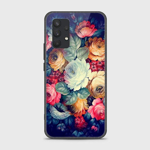 Samsung Galaxy A32 4G Cover - Floral Series 2 - HQ Ultra Shine Premium Infinity Glass Soft Silicon Borders Case