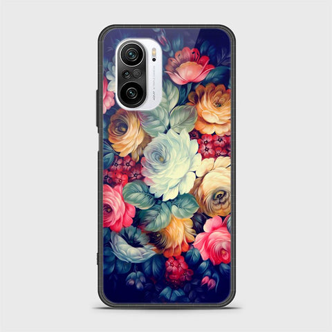 Xiaomi Redmi K40 Pro Cover- Floral Series 2 - HQ Ultra Shine Premium Infinity Glass Soft Silicon Borders Case