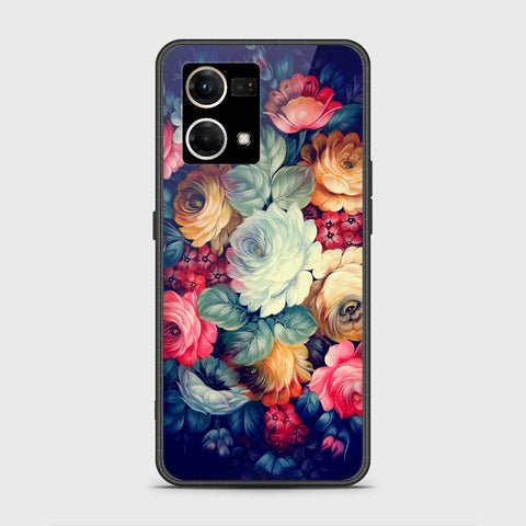 Oppo Reno 8 4G Cover - Floral Series 2 - HQ Ultra Shine Premium Infinity Glass Soft Silicon Borders Case