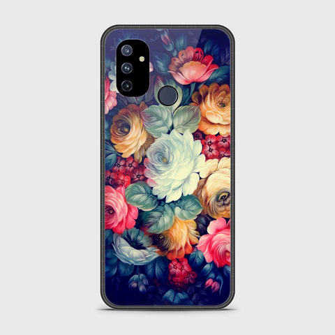 OnePlus Nord N100 Cover- Floral Series 2 - HQ Ultra Shine Premium Infinity Glass Soft Silicon Borders Case