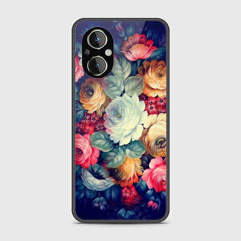 Oppo Reno 7Z 5G Cover- Floral Series 2 - HQ Ultra Shine Premium Infinity Glass Soft Silicon Borders Case