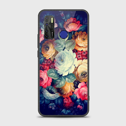 Infinix Hot 9 Pro Cover- Floral Series 2 - HQ Ultra Shine Premium Infinity Glass Soft Silicon Borders Case