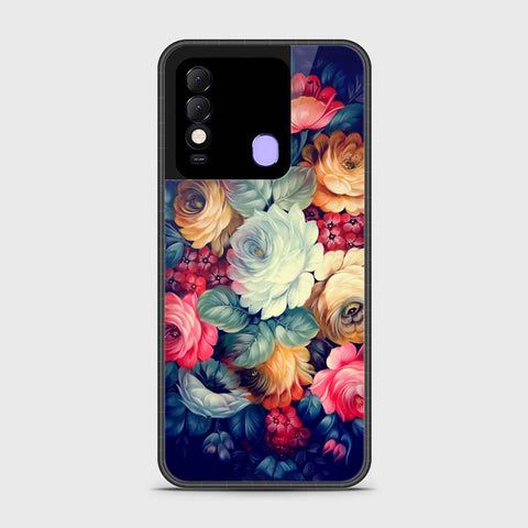 Tecno Spark 8 Cover- Floral Series 2 - HQ Ultra Shine Premium Infinity Glass Soft Silicon Borders Case