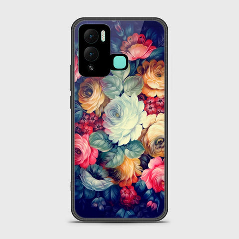 Infinix Hot 12 Play Cover- Floral Series 2 - HQ Ultra Shine Premium Infinity Glass Soft Silicon Borders Case