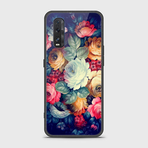 Oppo Find X2 Cover- Floral Series 2 - HQ Ultra Shine Premium Infinity Glass Soft Silicon Borders Case