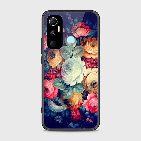 Infinix Hot 11 Cover- Floral Series 2 - HQ Ultra Shine Premium Infinity Glass Soft Silicon Borders Case