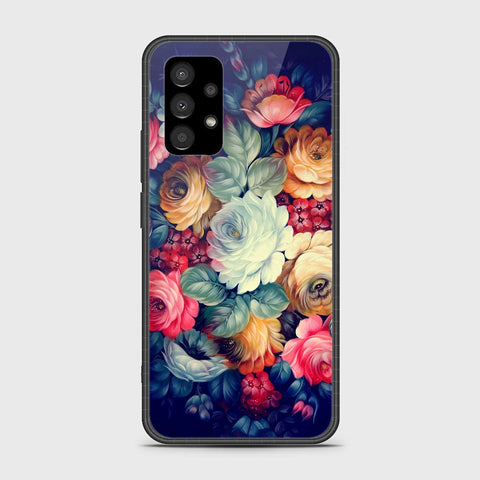 Samsung Galaxy A23 Cover- Floral Series 2 - HQ Ultra Shine Premium Infinity Glass Soft Silicon Borders Case