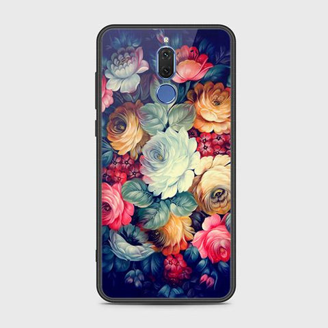 Huawei Mate 10 Lite Cover - Floral Series 2 - HQ Ultra Shine Premium Infinity Glass Soft Silicon Borders Case