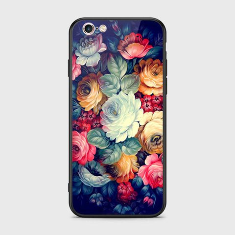 iPhone 6S / 6 Cover - Floral Series 2 - HQ Ultra Shine Premium Infinity Glass Soft Silicon Borders Case