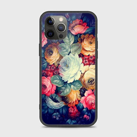 iPhone 12 Pro Cover - Floral Series 2 - HQ Ultra Shine Premium Infinity Glass Soft Silicon Borders Case