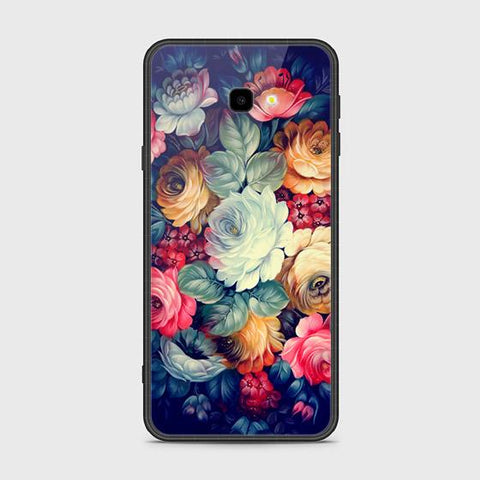 Samsung Galaxy J4 Plus Cover - Floral Series 2 - HQ Ultra Shine Premium Infinity Glass Soft Silicon Borders Case