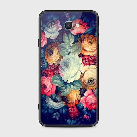 Samsung Galaxy J7 Prime Cover - Floral Series 2 - HQ Ultra Shine Premium Infinity Glass Soft Silicon Borders Case