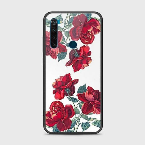 Xiaomi Redmi Note 8 Cover - Floral Series 2 - HQ Ultra Shine Premium Infinity Glass Soft Silicon Borders Case