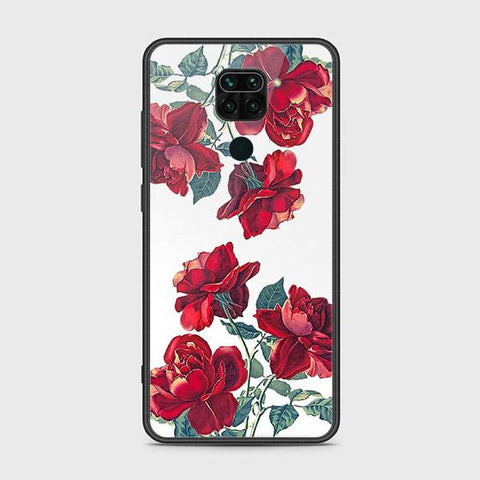 Xiaomi Redmi Note 9 Cover - Floral Series 2 - HQ Ultra Shine Premium Infinity Glass Soft Silicon Borders Case