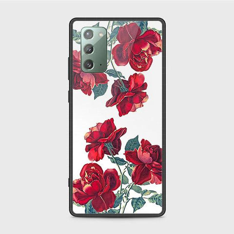 Samsung Galaxy Note 20 Cover - Floral Series 2 - HQ Ultra Shine Premium Infinity Glass Soft Silicon Borders Case