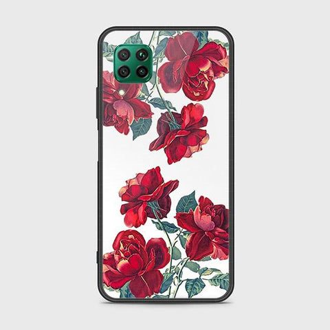 Huawei Nova 7i Cover - Floral Series 2 - HQ Ultra Shine Premium Infinity Glass Soft Silicon Borders Case