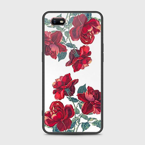 Oppo A1k Cover - Floral Series 2 - HQ Ultra Shine Premium Infinity Glass Soft Silicon Borders Case