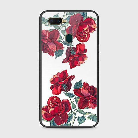 Oppo A12 Cover - Floral Series 2 - HQ Ultra Shine Premium Infinity Glass Soft Silicon Borders Case