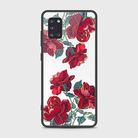 Samsung Galaxy A31 Cover - Floral Series 2 - HQ Ultra Shine Premium Infinity Glass Soft Silicon Borders Case