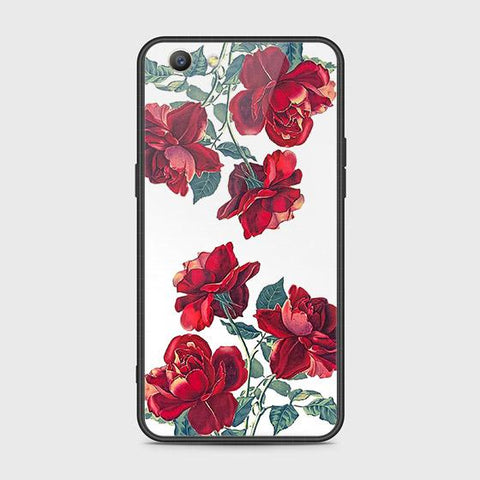 Oppo A59 Cover - Floral Series 2 - HQ Ultra Shine Premium Infinity Glass Soft Silicon Borders Case