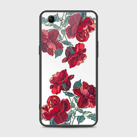 Oppo A83 Cover - Floral Series 2 - HQ Ultra Shine Premium Infinity Glass Soft Silicon Borders Case