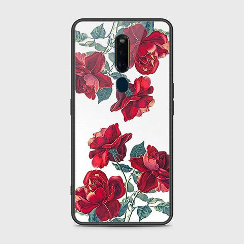 Oppo F11 Pro Cover - Floral Series 2 - HQ Ultra Shine Premium Infinity Glass Soft Silicon Borders Case