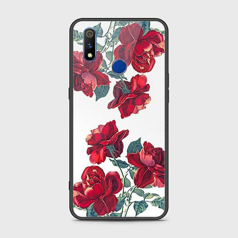 Realme 3i Cover - Floral Series 2 - HQ Ultra Shine Premium Infinity Glass Soft Silicon Borders Case