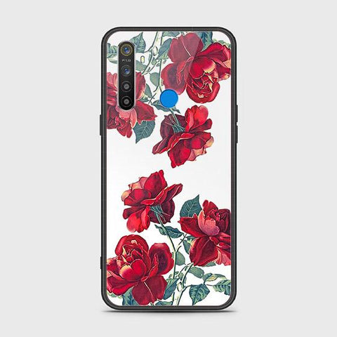 Realme 5s Cover - Floral Series 2 - HQ Ultra Shine Premium Infinity Glass Soft Silicon Borders Case