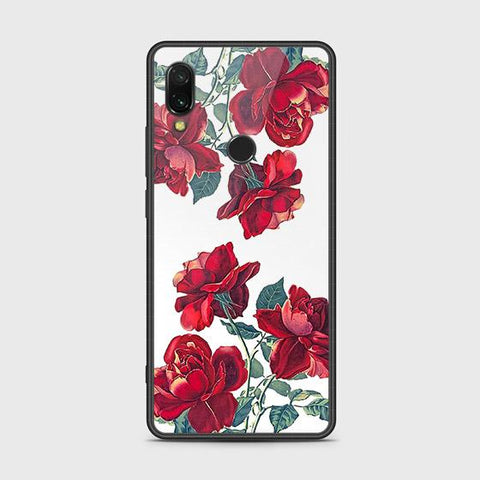 Xiaomi Redmi 7 Cover - Floral Series 2 - HQ Ultra Shine Premium Infinity Glass Soft Silicon Borders Case