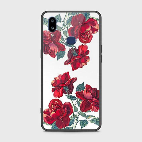 Samsung Galaxy A10s Cover - Floral Series 2 - HQ Ultra Shine Premium Infinity Glass Soft Silicon Borders Case