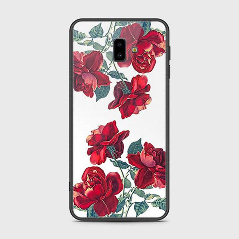 Samsung Galaxy J6 Plus 2018 Cover - Floral Series 2 - HQ Ultra Shine Premium Infinity Glass Soft Silicon Borders Case