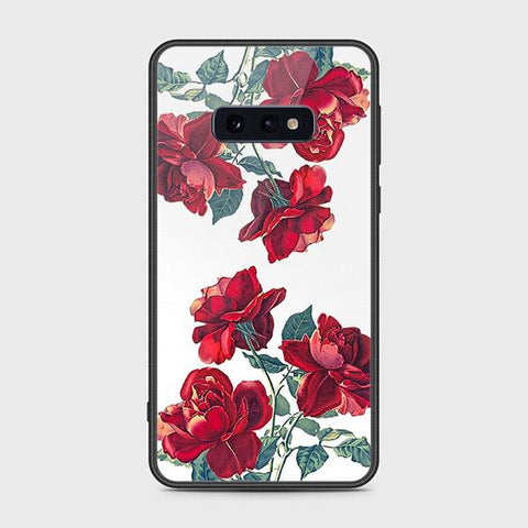 Samsung Galaxy S10e Cover - Floral Series 2 - HQ Ultra Shine Premium Infinity Glass Soft Silicon Borders Case