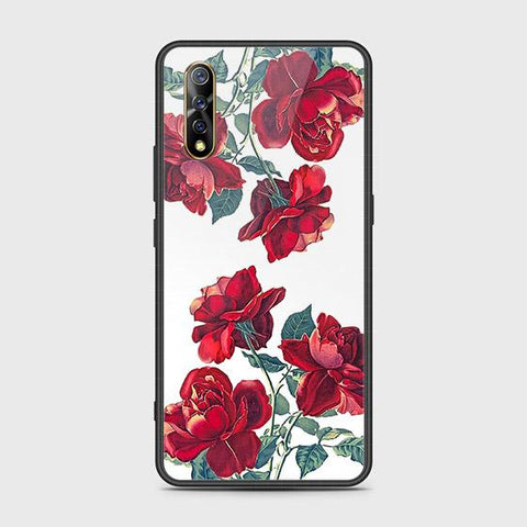 Vivo S1 Cover - Floral Series 2 - HQ Ultra Shine Premium Infinity Glass Soft Silicon Borders Case