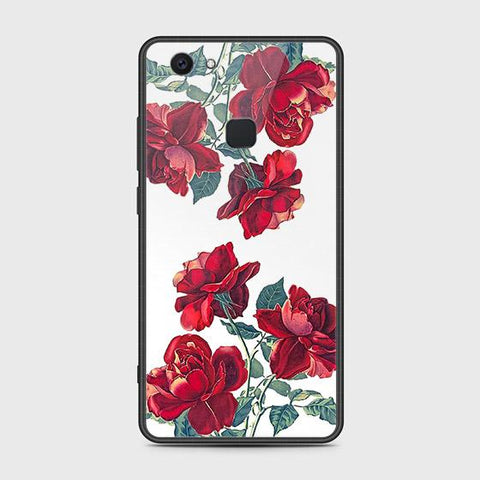 Vivo V7 Plus Cover - Floral Series 2 - HQ Ultra Shine Premium Infinity Glass Soft Silicon Borders Case