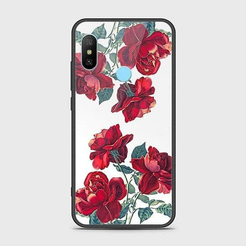 Xiaomi Redmi 6 Pro Cover - Floral Series 2 - HQ Ultra Shine Premium Infinity Glass Soft Silicon Borders Case