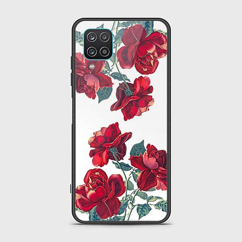 Samsung Galaxy A12 Nacho Cover - Floral Series 2 - HQ Ultra Shine Premium Infinity Glass Soft Silicon Borders Case