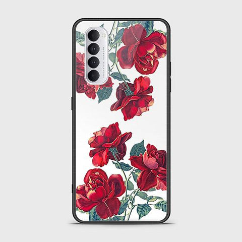 Oppo Reno 4 Pro Cover - Floral Series 2 - HQ Ultra Shine Premium Infinity Glass Soft Silicon Borders Case