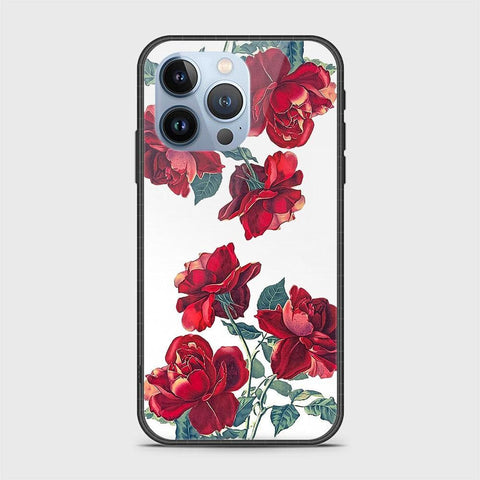 iPhone 13 Pro Max Cover- Floral Series 2 - HQ Ultra Shine Premium Infinity Glass Soft Silicon Borders Case