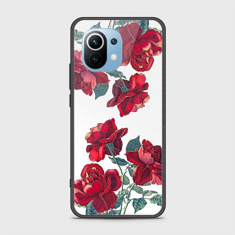 Xiaomi Mi 11 Cover - Floral Series 2 - HQ Ultra Shine Premium Infinity Glass Soft Silicon Borders Case