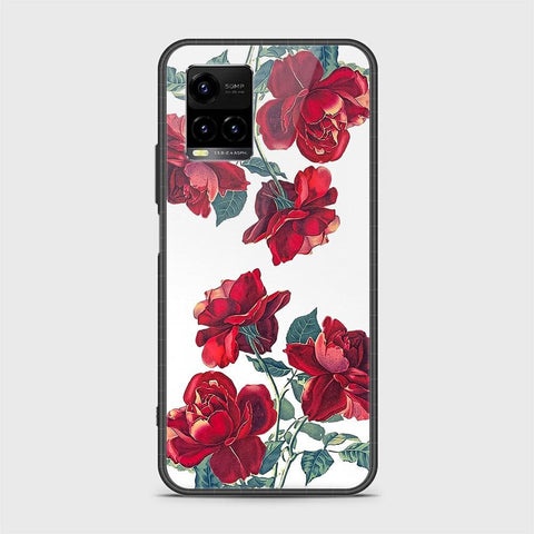 Vivo Y33T Cover - Floral Series 2 - HQ Ultra Shine Premium Infinity Glass Soft Silicon Borders Case