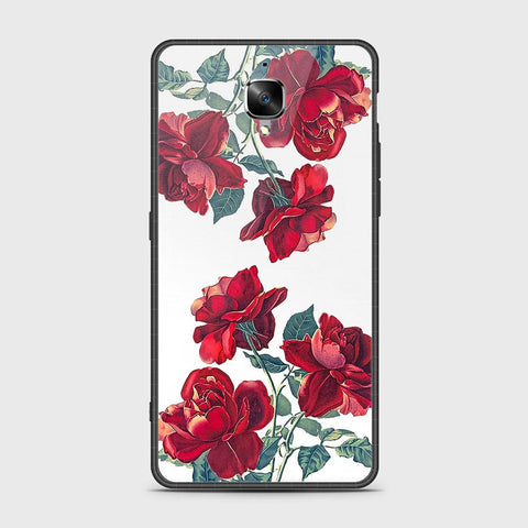 OnePlus 3 Cover- Floral Series 2 - HQ Ultra Shine Premium Infinity Glass Soft Silicon Borders Case