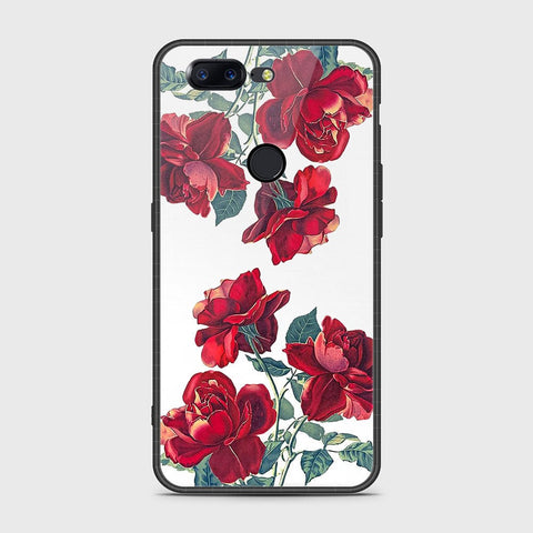 OnePlus 5T Cover- Floral Series 2 - HQ Ultra Shine Premium Infinity Glass Soft Silicon Borders Case