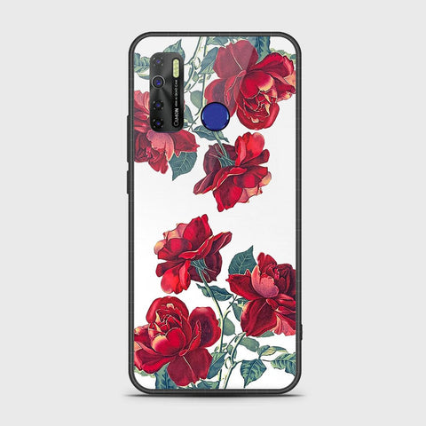 Infinix Hot 9 Pro Cover- Floral Series 2 - HQ Ultra Shine Premium Infinity Glass Soft Silicon Borders Case