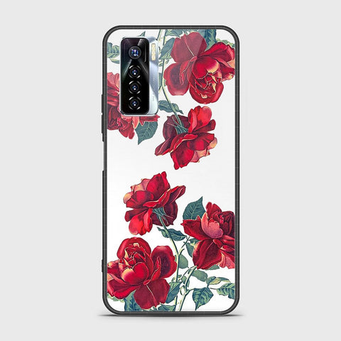 Tecno Camon 17 Pro Cover - Floral Series 2 - HQ Ultra Shine Premium Infinity Glass Soft Silicon Borders Case