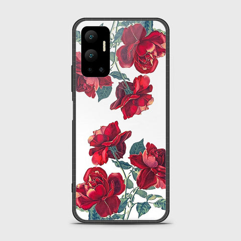 Infinix Hot 12 Cover- Floral Series 2 - HQ Ultra Shine Premium Infinity Glass Soft Silicon Borders Case