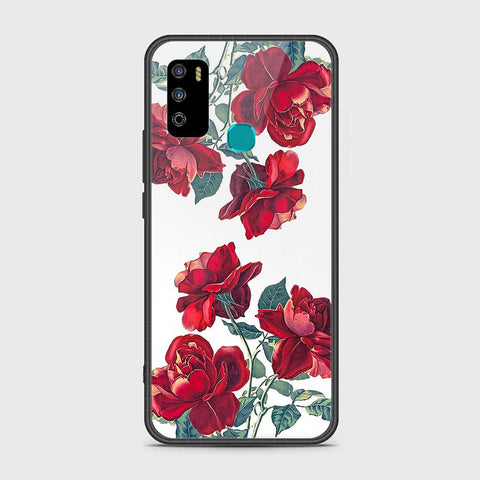 Infinix Hot 9 Play Cover- Floral Series 2 - HQ Ultra Shine Premium Infinity Glass Soft Silicon Borders Case