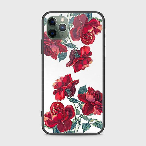 iPhone 11 Pro Max Cover - Floral Series 2 - HQ Ultra Shine Premium Infinity Glass Soft Silicon Borders Case