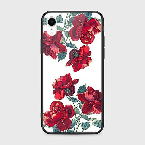 iPhone XR Cover - Floral Series 2 - HQ Ultra Shine Premium Infinity Glass Soft Silicon Borders Case